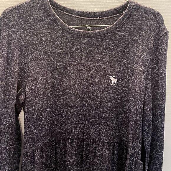 Abercrombie Kids Gray Long Sleeve Shirt Size 15/16 Girls - Picture 2 of 7